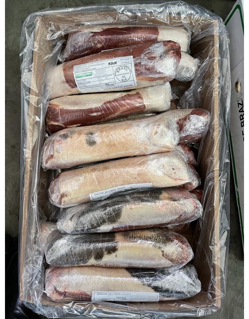 Замороженный говяжий язык от производителя из Бразилии «Cooperfrigu» купить оптом в Москве, цена