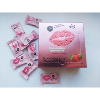 Фростиксы освежающие KISS DELICE - Ароматная клубника - 50 гр без сахара купить оптом по низкой цене