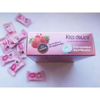 Фростиксы освежающие KISS DELICE - Ароматная клубника - 50 гр без сахара купить оптом по низкой цене