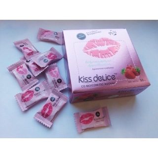 Фростиксы освежающие KISS DELICE - Ароматная клубника - 50 гр без сахара купить оптом по низкой цене