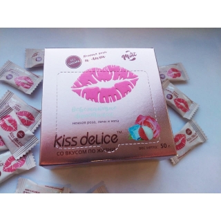 Фростиксы освежающие KISS DELICE - Нежная Роза, Личи и Мята - 50 гр без сахара купить оптом
