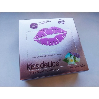 Фростиксы освежающие KISS DELICE - Сочный Виноград, Жасмин и Мята - 50 гр без сахара купить оптом