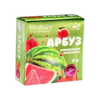 Фростиксы освежающие KISS DELICE - Сочный Арбуз mint - 50 гр без сахара купить оптом по низким ценам