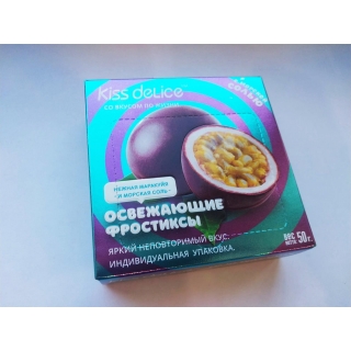 Фростиксы освежающие KISS DELICE - Нежная Маракуйя и морская соль - 50 гр без сахара купить оптом 