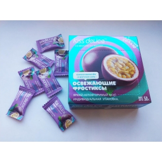 Фростиксы освежающие KISS DELICE - Нежная Маракуйя и морская соль - 50 гр без сахара купить оптом 